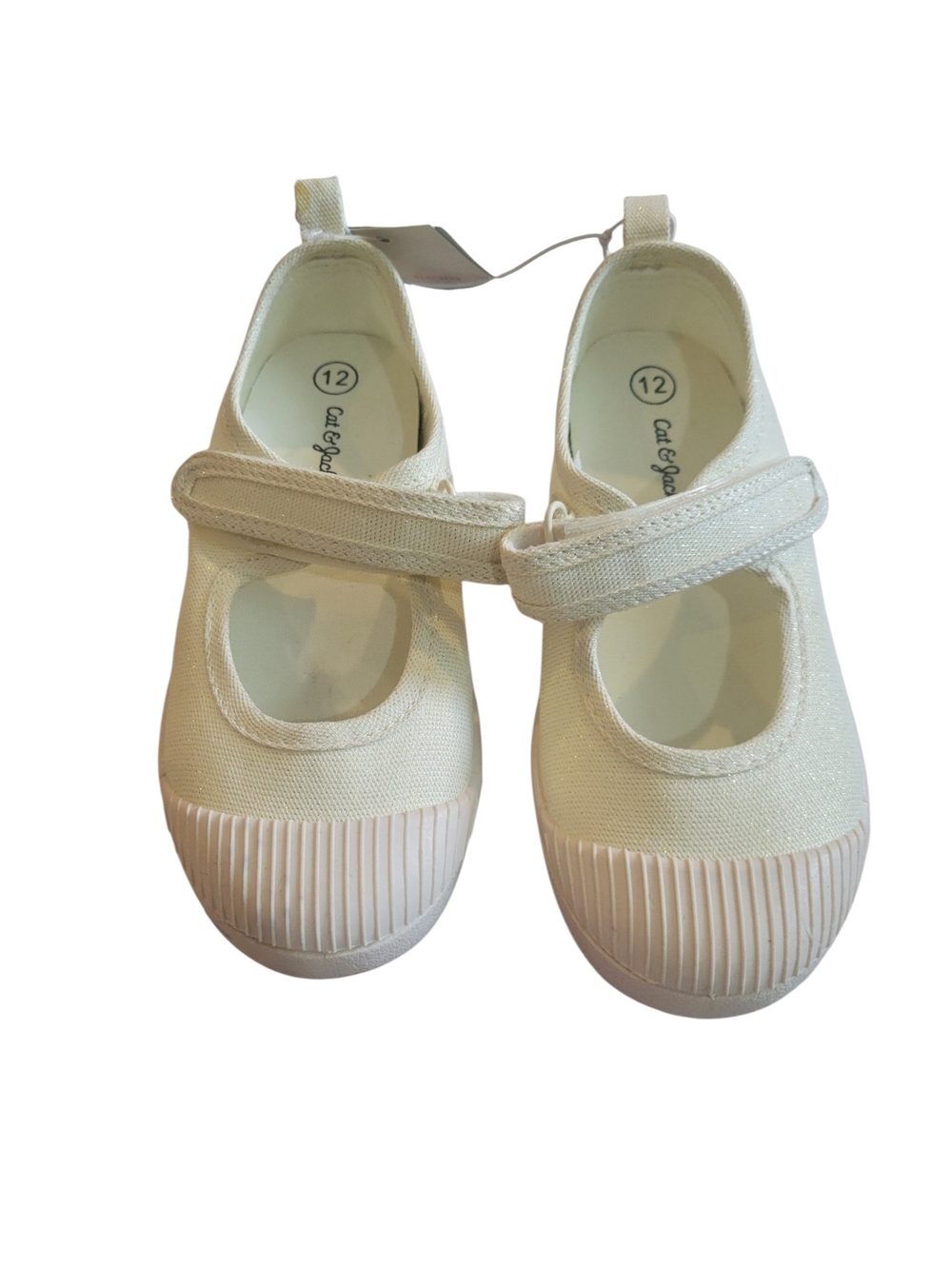 Cat & Jack Cream Canvas Mary Jane Sneakers with Strap